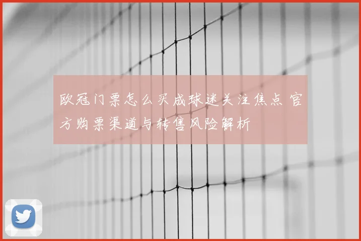 欧冠门票怎么买成球迷关注焦点 官方购票渠道与转售风险解析